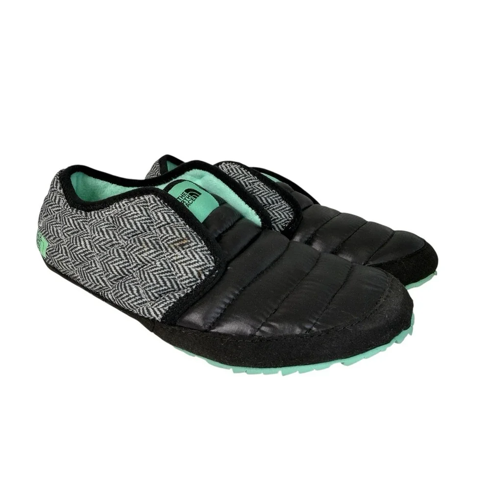 The North Face ThermoBall Traction Mules Black And White Pattern‎ Women's Size 5